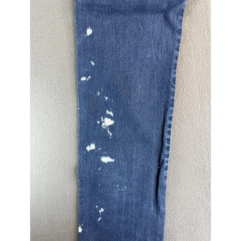 Wrangler Cowboy Cut Jeans Mens 30x36 Med Wash Blue Distressed Denim 13MWZPW
